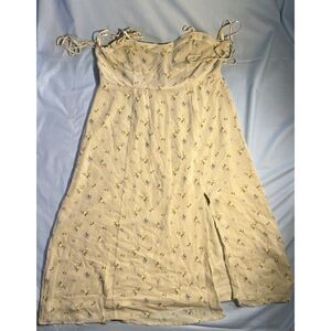 NWT Forever 21 Sage Green Floral Corset Inspired Midi Dress